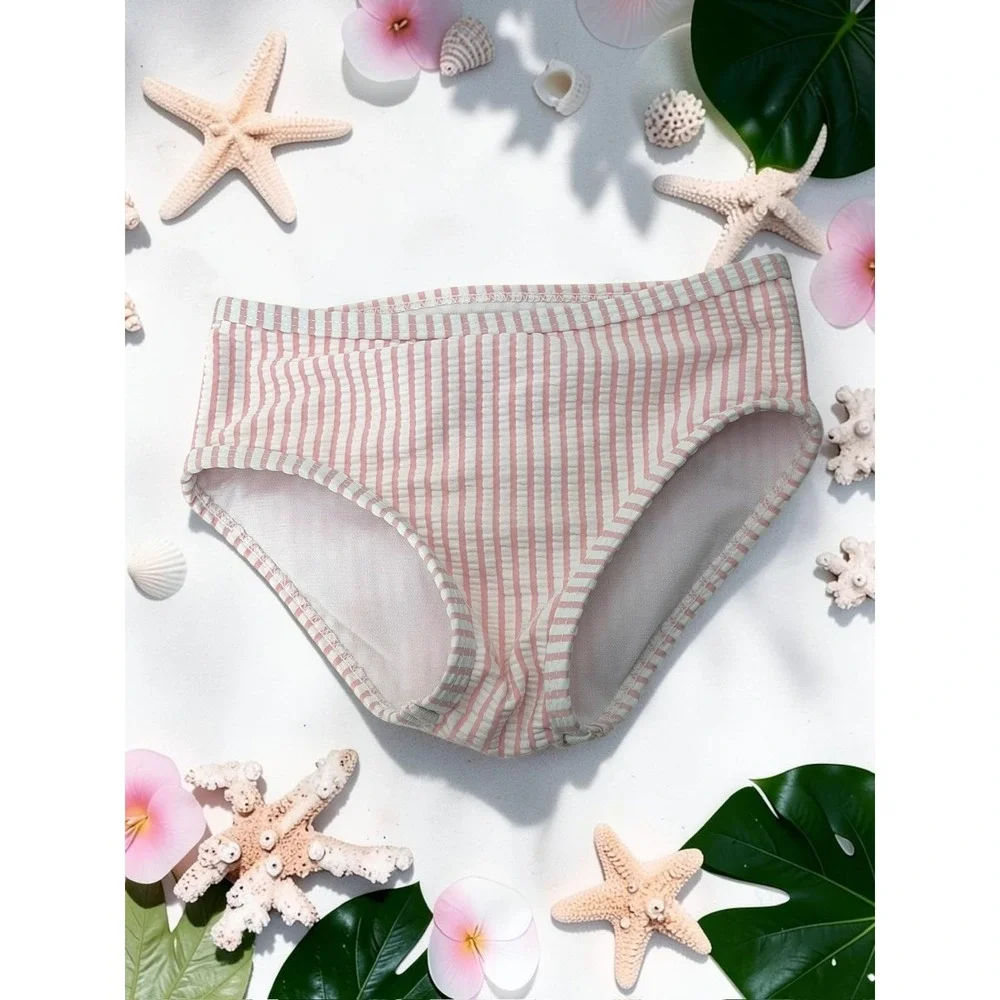 RuffleButts Floral Rash Guard Seersucker Ruffle Swimwear Set 2T